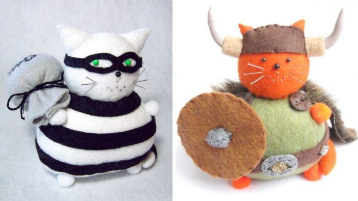 Woman That Loves Sewing And Cats Creates Functional Pincushions With Purrsonality And Humor
