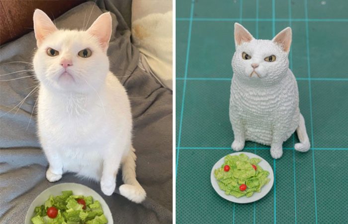 Japanese Artist Turns 11 Iconic Cat Memes Into Sculptures And The Result Is Funny And Cute